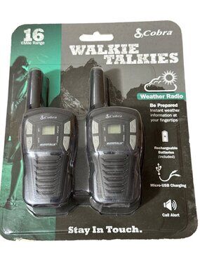 Cobra ACXT145 Compact Walkie Talkies, Rechargeable